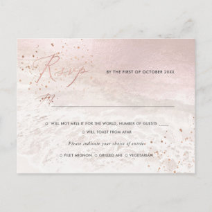Invitation Carte Postale PixDezines Blush Coastal Calligraphie RSVP avec re