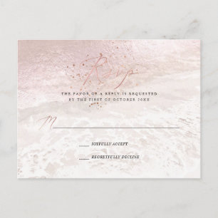 Invitation Carte Postale PixDezines Blush Coastal Calligraphy RSVP