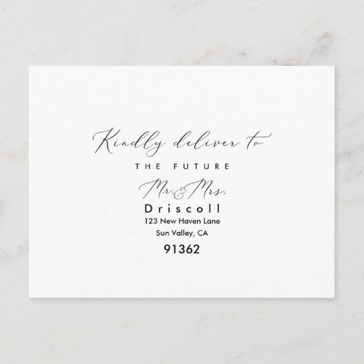 Invitation Carte Postale PixDezines Moderne Élégante Calligraphie RSVP (Devant)