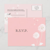 Invitation Carte Postale PixDezines Pissenlits, couleurs de fond diy (Devant / Derrière)