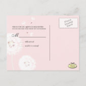 Invitation Carte Postale PixDezines Pissenlits, couleurs de fond diy (Dos)