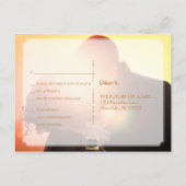 Invitation Carte Postale PixDezines RSVP/FAUX OR/MARBLE (Dos)