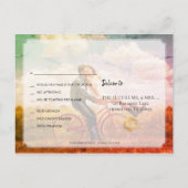 Invitation Carte Postale PixDezines RSVP/MARBLE+FAUX OR HONEYCOMB (Dos)