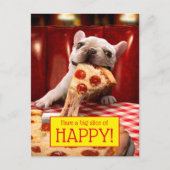 Invitation Carte Postale Pizza Slice mangeur de chien (Devant)
