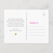 Invitation Carte Postale Plan de changement Bat mitzvah Bourgogne Gold Tree (Dos)