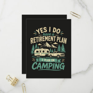 Invitation Carte Postale Plan de retraite de camping