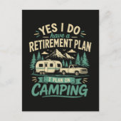 Invitation Carte Postale Plan de retraite de camping (Devant)