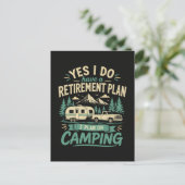 Invitation Carte Postale Plan de retraite de camping (Debout devant)
