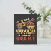 Invitation Carte Postale Plan de retraite Ukulele Drôle (Debout devant)