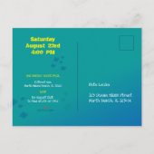 Invitation Carte Postale Plongée en apnée avec poissons tropicaux fête d'an (Dos)