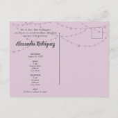 Invitation Carte Postale Plum de sucre et acier Charro Silhouette Quinceane (Dos)