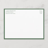 Invitation Carte Postale Poinsettia Red Floral Noël (Dos)