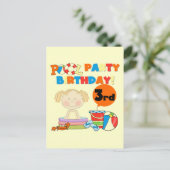 Invitation Carte Postale Pool Party 3e anniversaire T-shirts et cadeaux (Debout devant)