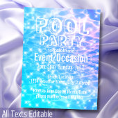 Invitation Carte Postale Pool Party Anniversaire Pool Party Beach Cool