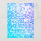 Invitation Carte Postale Pool Party Anniversaire Pool Party Beach Cool (Devant)