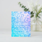 Invitation Carte Postale Pool Party Anniversaire Pool Party Beach Cool (Debout devant)