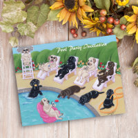 Poolside Party labradors peinture