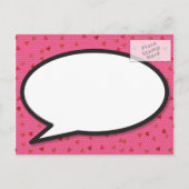 Invitation Carte Postale POP Enregistrer la date Fun Retro Comic Book Pop A (Dos)