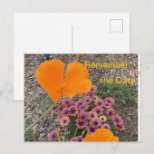 Invitation Carte Postale Poppies de Californie (Devant / Derrière)