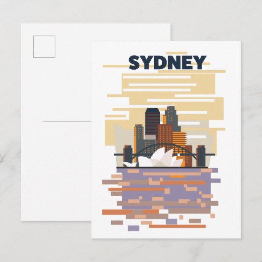 Invitation Carte Postale Port de Sydney (Devant / Derrière)