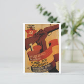 Invitation Carte Postale Poster du Parti Communiste d'Espagne_Propagande (Debout devant)