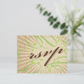 Invitation Carte Postale Poster rustique : Apple Green Wedding RSVP (Debout devant)