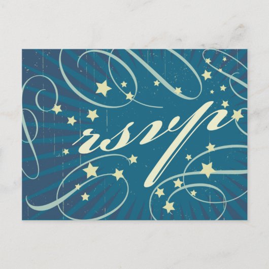 Invitation Carte Postale Poster rustique : Mariage Sandy Beach RSVP (Devant)