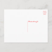 Invitation Carte Postale Pot Mason Floral Amour Cœur Rouge Mariage Fête (Dos)