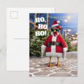 Invitation Carte Postale Poule de Noël (Devant / Derrière)