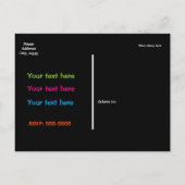 Invitation carte postale pour une SOIRÉE DE SKATE (Dos)