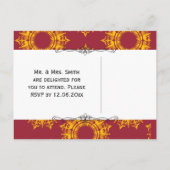 Invitation Carte Postale Pourcentage rouge et jaune (Dos)