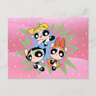 Invitation Carte Postale Powerpuff Girls Powfactor