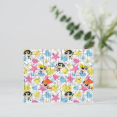 Invitation Carte Postale Powerpuff Girls Townsville Pattern (Debout devant)