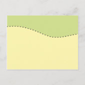 Invitation Carte Postale Prédictions de baby shower Bumblebee jaune et vert (Dos)