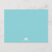 Invitation Carte Postale Prédictions pour Baby shower bébé jeu Blue Silver (Dos)