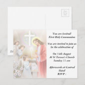 Invitation Carte Postale Première communion sainte confirmation pour la fil (Devant / Derrière)