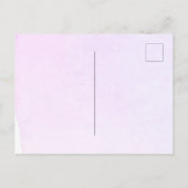 Invitation Carte Postale Première communion violet fleurs violet croix fill (Dos)