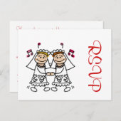 Invitation Carte Postale Première danse lesbienne (Devant / Derrière)