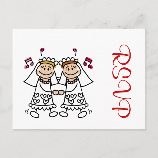 Invitation Carte Postale Première danse lesbienne (Devant)