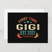 Invitation Carte Postale Première Fois Gigi Est 2021 Promue À Gigi 2021 (Devant / Derrière)