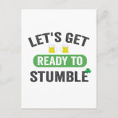 Invitation Carte Postale Préparons-nous à trébucher Boire la Saint-Patrick (Devant)