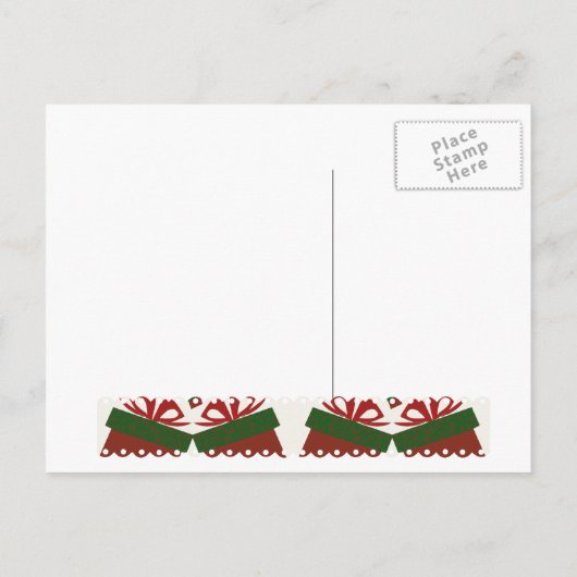 Invitation Carte Postale Présente Noël (Dos)