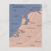 Invitation Carte Postale Prévisions météo Pays-Bas (Devant)