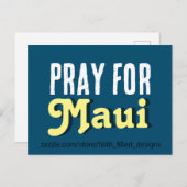 Invitation Carte Postale Priez Pour Maui (Devant / Derrière)