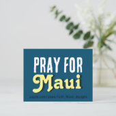Invitation Carte Postale Priez Pour Maui (Debout devant)