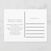 Invitation Carte Postale Primitive Outhouse Mouton Accueil Fête de l'échauf (Dos)