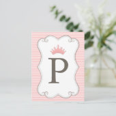 Invitation Carte Postale Princesse Anniversaire Faites vos propres Bannière (Debout devant)