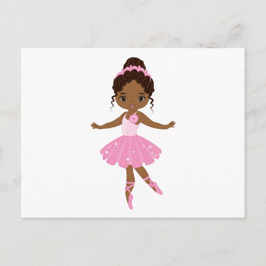 Invitation Carte Postale Princesse Ballerina (Devant)