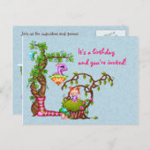 Invitation Carte Postale Princesse Muffin & Amis Pixel Art (Devant / Derrière)