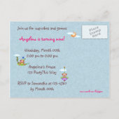 Invitation Carte Postale Princesse Muffin & Amis Pixel Art (Dos)